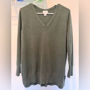 Women's Green Tunic Sweater